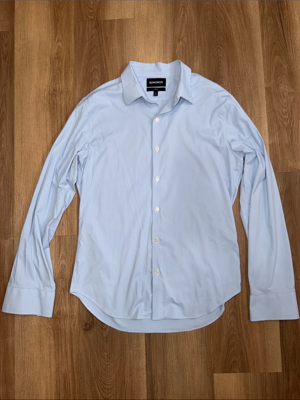 Bonobos Slim Fit Shirt Men’s Blue Plaid Long Sleeve Button-Up Casual Size Medium